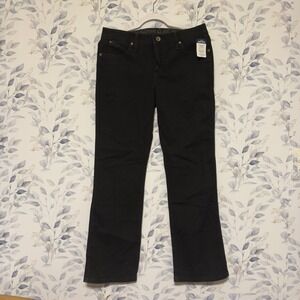 Wrangler Q-Baby Straight Jeans Women Black Dark Wash Denim  NWT 7/8 X 30